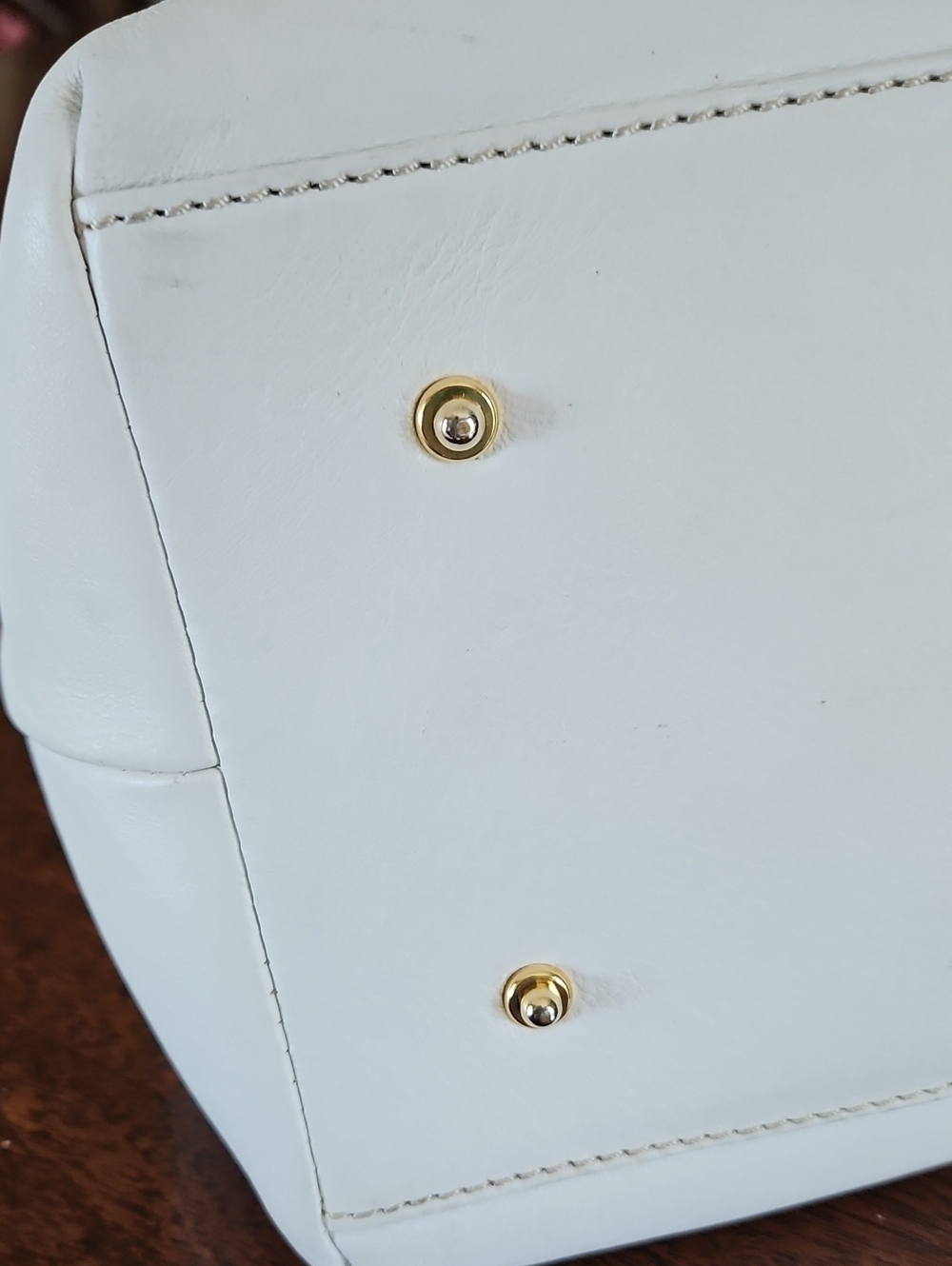 Dooney & Bourke White Pebble Leather Dillen Double Pocket Satchel - Picture 13 of 16